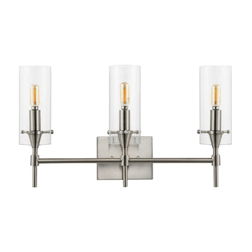 Cato Bohemian Farmhouse Iron/Glass LED Vanity
